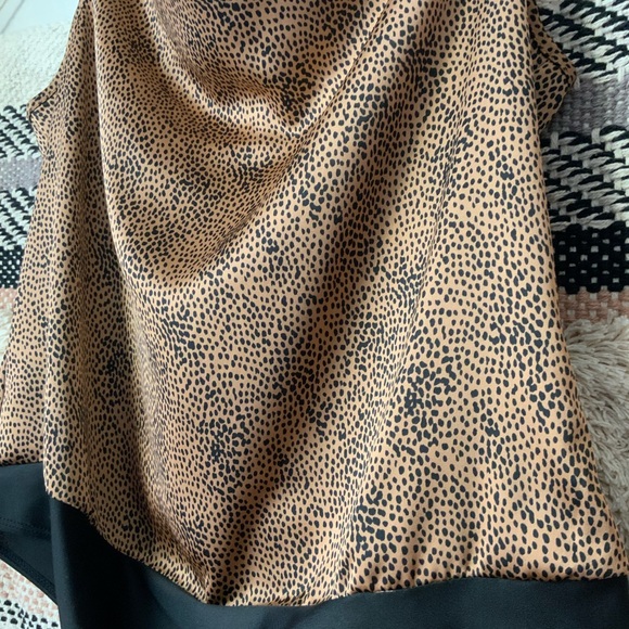NWT women’s animal print satin bodysuit - Picture 3 of 4